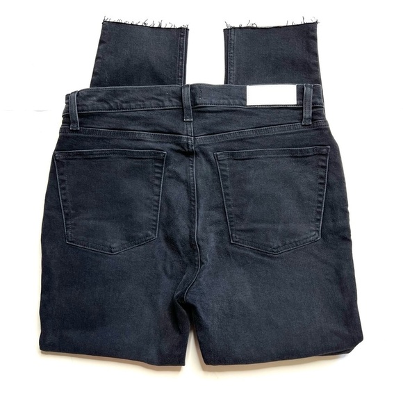RE/DONE Originals High Rise Ankle Crop in Faded Black - Picture 4 of 7